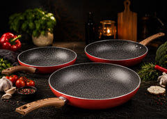 Set tigăi din aluminiu – 3 piese (20 cm, 24 cm, 26 cm)