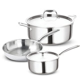 Set de Bucătărie de Inox 5 Piese + Set de Cuțite Cadou