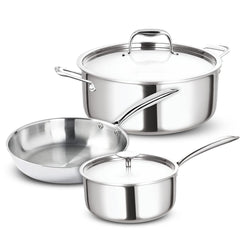 Set de Bucătărie de Inox 5 Piese + Set de Cuțite Cadou