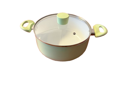 Set Bucătărie 7 Piese VERDE – Oale și Tigaie Versatile pentru Gătit + Set de Cuțite de Masă Cadou