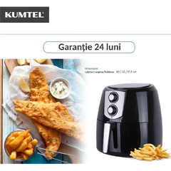 Friteuza Kumtel Fast Fryer 8.5l 1800W + Un Set Profesional De Cutite Cadou