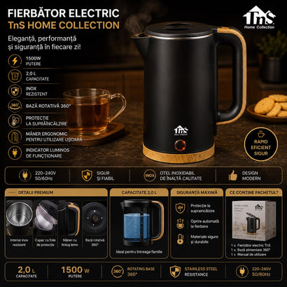 Fierbător Electric 2.0L TnS Home Collection – 1500W