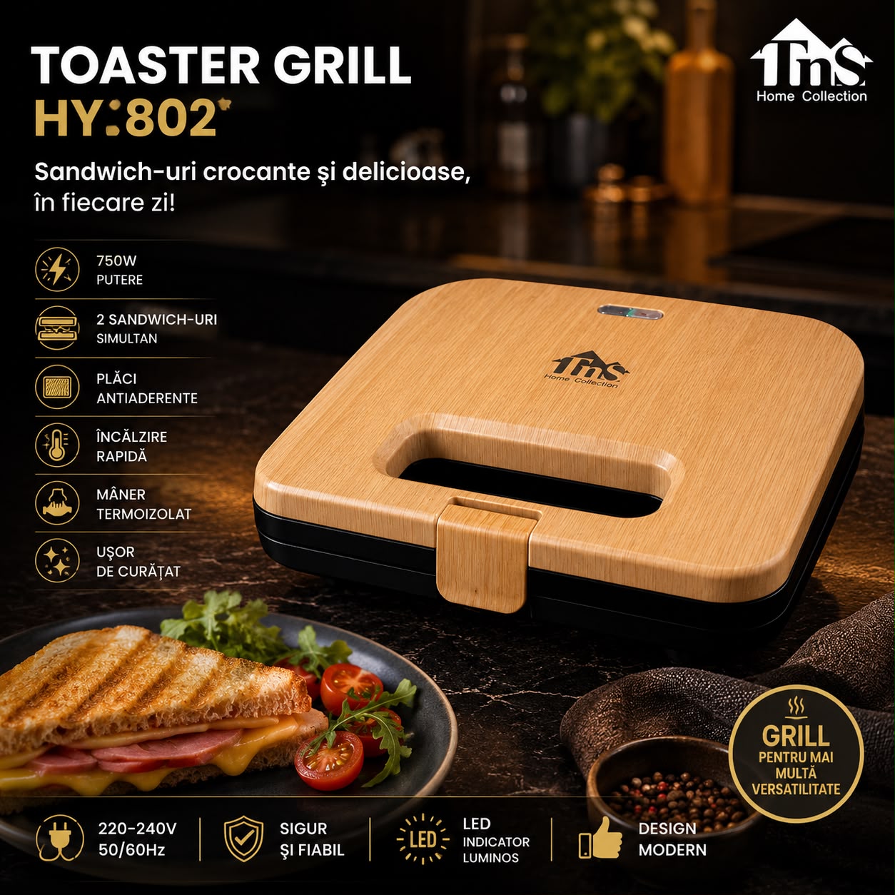 Toaster Grill HY-802 – 750W